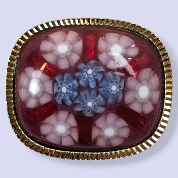 Jewelry - Vintage Millefiori Glass Brooch